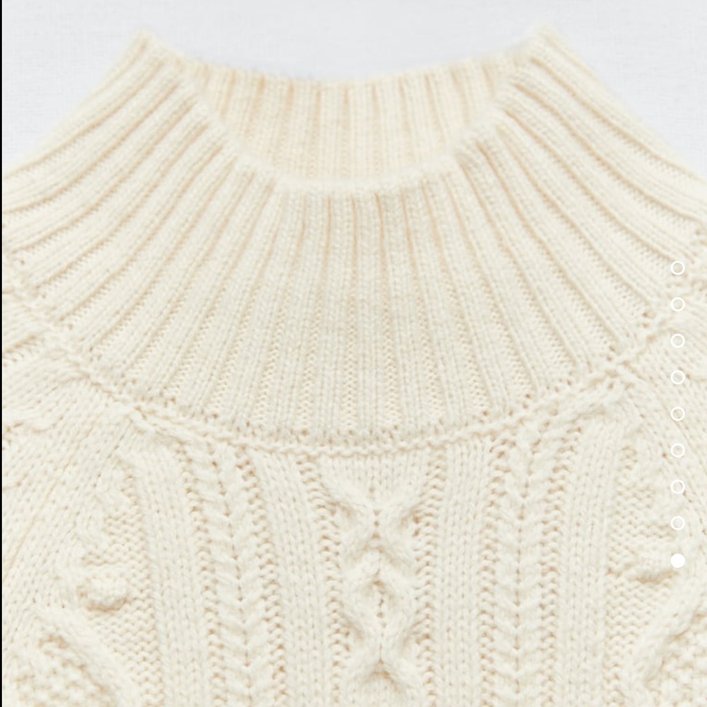 NWT Zara Cable Knit Dress - Picture 6 of 14